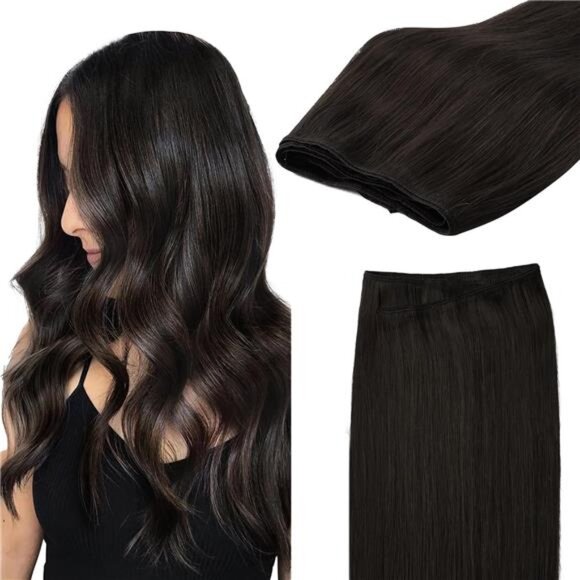 Sew in Hair Extensions Real Human Hair, Weft Hair Extensions Human - Picture 1 of 7
